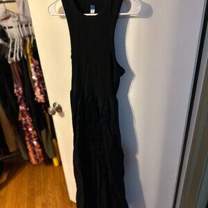 Old Navy Black Racer Back Midi Dress L